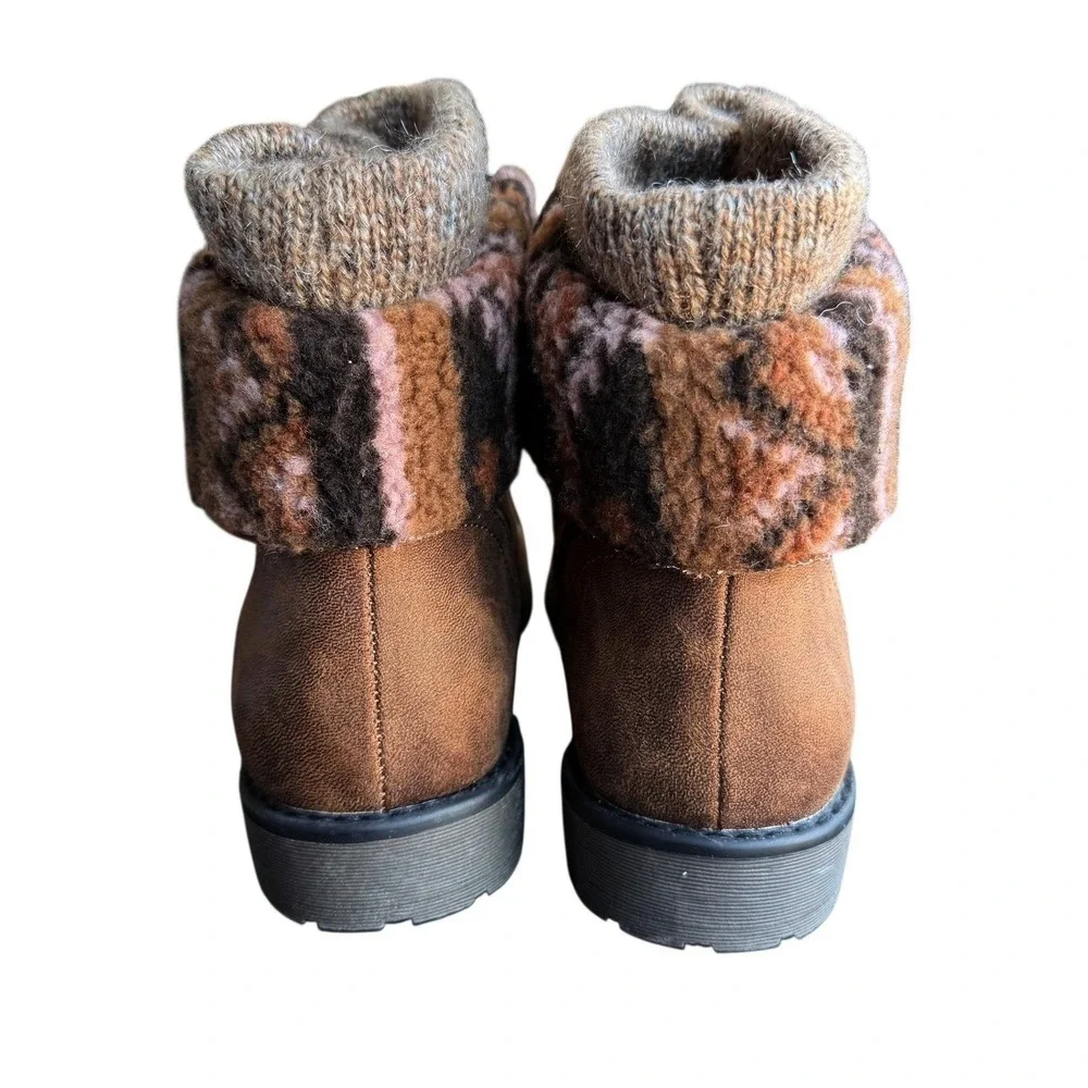 CLIFFS BY WHITE MOUNTAIN Womens Duena Hiking Boot Brown Cozy Cuff‎ Size 10 NEW